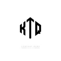 ktq letter logo-ontwerp met veelhoekvorm. ktq veelhoek en kubusvorm logo-ontwerp. ktq zeshoek vector logo sjabloon witte en zwarte kleuren. ktq-monogram, bedrijfs- en onroerendgoedlogo.