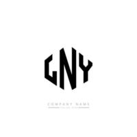 lny letter logo-ontwerp met veelhoekvorm. lny veelhoek en kubusvorm logo-ontwerp. lny zeshoek vector logo sjabloon witte en zwarte kleuren. lny monogram, business en onroerend goed logo.