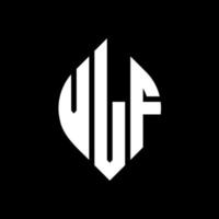 vlf cirkel letter logo ontwerp met cirkel en ellipsvorm. vlf ellipsletters met typografische stijl. de drie initialen vormen een cirkellogo. vlf cirkel embleem abstracte monogram brief mark vector. vector