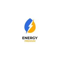 platte druppel olie versnelling energie logo vector pictogram illustratie idee