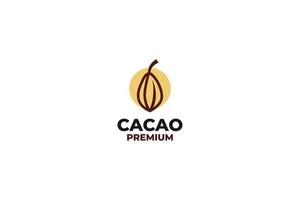platte cacao logo pictogram ontwerp vector sjabloon illustratie idee