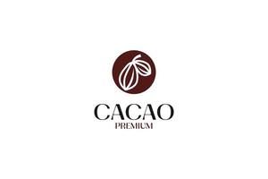 platte cacao logo pictogram ontwerp vector sjabloon illustratie idee