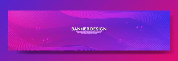 sjabloon voor abstracte violette vloeiende golfbanner vector