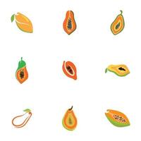 papaya fruit pictogram eenvoudige illustratie creatief ontwerp vector