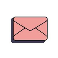 e-mail is een interface-element van de oude pc-windows 90s. in retro vaporwave-stijl. vector illustratie