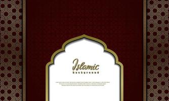 Arabische elegante luxe sier islamitische achtergrond met islamitisch patroon decoratief ornament vector