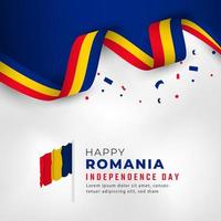 gelukkige dag van de onafhankelijkheid van Roemenië kan 10e viering vectorillustratie ontwerp. sjabloon voor poster, banner, reclame, wenskaart of printontwerpelement vector