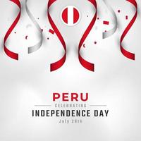 gelukkige dag van de onafhankelijkheid van Peru 28 juli viering vectorillustratie ontwerp. sjabloon voor poster, banner, reclame, wenskaart of printontwerpelement vector