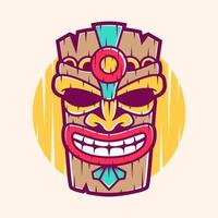 grappige tiki masker cartoon vector