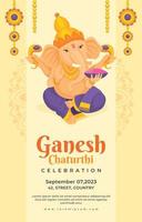 ganesh chaturthi poster sjabloon vector