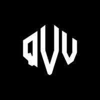 qvv letter logo-ontwerp met veelhoekvorm. qvv veelhoek en kubusvorm logo-ontwerp. qvv zeshoek vector logo sjabloon witte en zwarte kleuren. qvv monogram, bedrijfs- en vastgoedlogo.