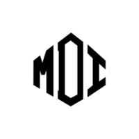 mdi letter logo-ontwerp met veelhoekvorm. mdi veelhoek en kubusvorm logo-ontwerp. mdi zeshoek vector logo sjabloon witte en zwarte kleuren. mdi monogram, business en onroerend goed logo.