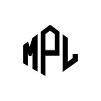 mpl letter logo-ontwerp met veelhoekvorm. mpl veelhoek en kubusvorm logo-ontwerp. mpl zeshoek vector logo sjabloon witte en zwarte kleuren. mpl monogram, bedrijfs- en onroerend goed logo.