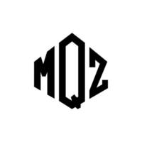 mqz letter logo-ontwerp met veelhoekvorm. mqz veelhoek en kubusvorm logo-ontwerp. mqz zeshoek vector logo sjabloon witte en zwarte kleuren. mqz monogram, business en onroerend goed logo.