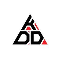 kdd driehoek brief logo ontwerp met driehoekige vorm. kdd driehoek logo ontwerp monogram. kdd driehoek vector logo sjabloon met rode kleur. kdd driehoekig logo eenvoudig, elegant en luxueus logo.