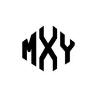 mxy letter logo-ontwerp met veelhoekvorm. mxy veelhoek en kubusvorm logo-ontwerp. mxy zeshoek vector logo sjabloon witte en zwarte kleuren. mxy monogram, bedrijfs- en onroerend goed logo.