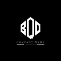 bqo letter logo-ontwerp met veelhoekvorm. bqo veelhoek en kubusvorm logo-ontwerp. bqo zeshoek vector logo sjabloon witte en zwarte kleuren. bqo-monogram, bedrijfs- en onroerendgoedlogo.