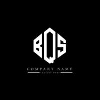 bqs letter logo-ontwerp met veelhoekvorm. bqs logo-ontwerp met veelhoek en kubusvorm. bqs zeshoek vector logo sjabloon witte en zwarte kleuren. bqs monogram, business en onroerend goed logo.