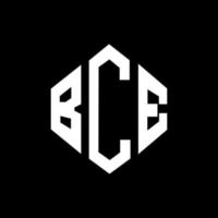 bce letter logo-ontwerp met veelhoekvorm. bce veelhoek en kubusvorm logo-ontwerp. bce zeshoek vector logo sjabloon witte en zwarte kleuren. bce-monogram, bedrijfs- en onroerendgoedlogo.