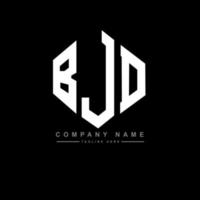 bjd letter logo-ontwerp met veelhoekvorm. bjd veelhoek en kubusvorm logo-ontwerp. bjd zeshoek vector logo sjabloon witte en zwarte kleuren. bjd monogram, business en onroerend goed logo.