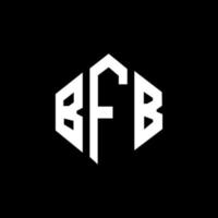 bfb letter logo-ontwerp met veelhoekvorm. bfb veelhoek en kubusvorm logo-ontwerp. bfb zeshoek vector logo sjabloon witte en zwarte kleuren. bfb-monogram, bedrijfs- en onroerendgoedlogo.