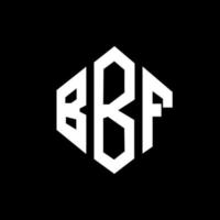 bbf letter logo-ontwerp met veelhoekvorm. bbf veelhoek en kubusvorm logo-ontwerp. bbf zeshoek vector logo sjabloon witte en zwarte kleuren. bbf-monogram, bedrijfs- en onroerendgoedlogo.