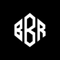 bbr letter logo-ontwerp met veelhoekvorm. bbr veelhoek en kubusvorm logo-ontwerp. bbr zeshoek vector logo sjabloon witte en zwarte kleuren. bbr-monogram, bedrijfs- en onroerendgoedlogo.