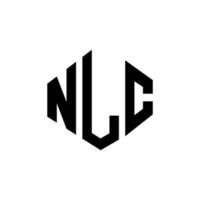 nlc letter logo-ontwerp met veelhoekvorm. nlc veelhoek en kubusvorm logo-ontwerp. nlc zeshoek vector logo sjabloon witte en zwarte kleuren. nlc monogram, bedrijfs- en onroerend goed logo.