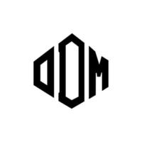 odm letter logo-ontwerp met veelhoekvorm. odm veelhoek en kubusvorm logo-ontwerp. odm zeshoek vector logo sjabloon witte en zwarte kleuren. odm-monogram, bedrijfs- en onroerendgoedlogo.