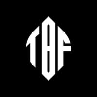 tbf cirkel letter logo ontwerp met cirkel en ellipsvorm. tbf ellipsletters met typografische stijl. de drie initialen vormen een cirkellogo. tbf cirkel embleem abstracte monogram brief mark vector. vector