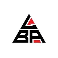 lba driehoek brief logo ontwerp met driehoekige vorm. lba driehoek logo ontwerp monogram. lba driehoek vector logo sjabloon met rode kleur. lba driehoekig logo eenvoudig, elegant en luxueus logo.