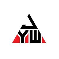 jyw driehoek brief logo ontwerp met driehoekige vorm. jyw driehoek logo ontwerp monogram. jyw driehoek vector logo sjabloon met rode kleur. jyw driehoekig logo eenvoudig, elegant en luxueus logo.