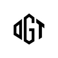 ogt letter logo-ontwerp met veelhoekvorm. ogt veelhoek en kubusvorm logo-ontwerp. ogt zeshoek vector logo sjabloon witte en zwarte kleuren. ogt monogram, bedrijfs- en onroerend goed logo.