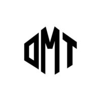 omt letter logo-ontwerp met veelhoekvorm. omt veelhoek en kubusvorm logo-ontwerp. omt zeshoek vector logo sjabloon witte en zwarte kleuren. omt monogram, bedrijfs- en onroerend goed logo.