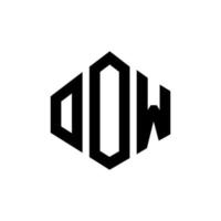 oow letter logo-ontwerp met veelhoekvorm. oow veelhoek en kubusvorm logo-ontwerp. oow zeshoek vector logo sjabloon witte en zwarte kleuren. oow monogram, bedrijfs- en onroerend goed logo.