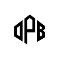 opb letter logo-ontwerp met veelhoekvorm. opb veelhoek en kubusvorm logo-ontwerp. opb zeshoek vector logo sjabloon witte en zwarte kleuren. opb-monogram, bedrijfs- en onroerendgoedlogo.