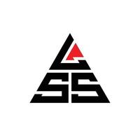 lss driehoek letter logo ontwerp met driehoekige vorm. lss driehoek logo ontwerp monogram. lss driehoek vector logo sjabloon met rode kleur. lss driehoekig logo eenvoudig, elegant en luxueus logo.