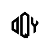 oqy letter logo-ontwerp met veelhoekvorm. oqy veelhoek en kubusvorm logo-ontwerp. oqy zeshoek vector logo sjabloon witte en zwarte kleuren. oqy monogram, bedrijfs- en onroerend goed logo.