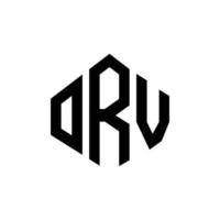 orv letter logo-ontwerp met veelhoekvorm. orv veelhoek en kubusvorm logo-ontwerp. orv zeshoek vector logo sjabloon witte en zwarte kleuren. orv monogram, bedrijfs- en onroerend goed logo.