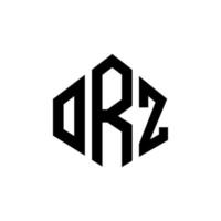 orz letter logo-ontwerp met veelhoekvorm. orz veelhoek en kubusvorm logo-ontwerp. orz zeshoek vector logo sjabloon witte en zwarte kleuren. orz monogram, business en onroerend goed logo.