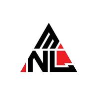 mnl driehoek brief logo ontwerp met driehoekige vorm. mnl driehoek logo ontwerp monogram. mnl driehoek vector logo sjabloon met rode kleur. mnl driehoekig logo eenvoudig, elegant en luxueus logo.