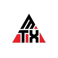 mtx driehoek brief logo ontwerp met driehoekige vorm. mtx driehoek logo ontwerp monogram. mtx driehoek vector logo sjabloon met rode kleur. mtx driehoekig logo eenvoudig, elegant en luxueus logo.