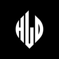 hlo cirkel letter logo ontwerp met cirkel en ellipsvorm. hlo-ellipsletters met typografische stijl. de drie initialen vormen een cirkellogo. hlo cirkel embleem abstracte monogram brief mark vector. vector