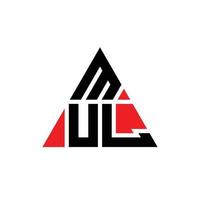 mul driehoek brief logo ontwerp met driehoekige vorm. mul driehoek logo ontwerp monogram. mul driehoek vector logo sjabloon met rode kleur. mul driehoekig logo eenvoudig, elegant en luxueus logo.