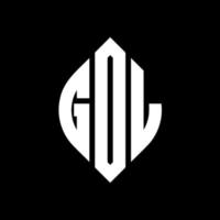 gdl cirkel letter logo ontwerp met cirkel en ellipsvorm. gdl-ellipsletters met typografische stijl. de drie initialen vormen een cirkellogo. gdl cirkel embleem abstracte monogram brief mark vector. vector