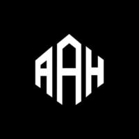 aah letter logo-ontwerp met veelhoekvorm. aah veelhoek en kubusvorm logo-ontwerp. aah zeshoek vector logo sjabloon witte en zwarte kleuren. aah monogram, bedrijfs- en onroerend goed logo.