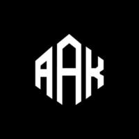 aak letter logo-ontwerp met veelhoekvorm. aak veelhoek en kubusvorm logo-ontwerp. aak zeshoek vector logo sjabloon witte en zwarte kleuren. aak monogram, bedrijfs- en onroerend goed logo.