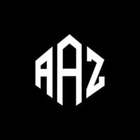 aaz letter logo-ontwerp met veelhoekvorm. aaz veelhoek en kubusvorm logo-ontwerp. aaz zeshoek vector logo sjabloon witte en zwarte kleuren. aaz monogram, business en onroerend goed logo.