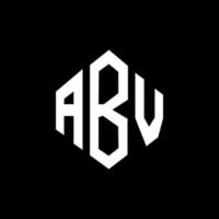 abv letter logo-ontwerp met veelhoekvorm. abv veelhoek en kubusvorm logo-ontwerp. abv zeshoek vector logo sjabloon witte en zwarte kleuren. abv-monogram, bedrijfs- en onroerendgoedlogo.