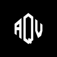 aqv letter logo-ontwerp met veelhoekvorm. aqv veelhoek en kubusvorm logo-ontwerp. aqv zeshoek vector logo sjabloon witte en zwarte kleuren. aqv monogram, bedrijfs- en onroerend goed logo.